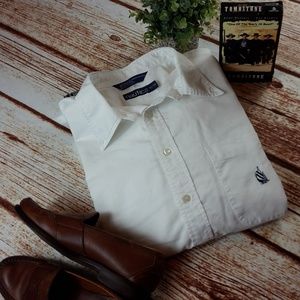 Men's NAUTICA XL White Button Down Dress Shirt